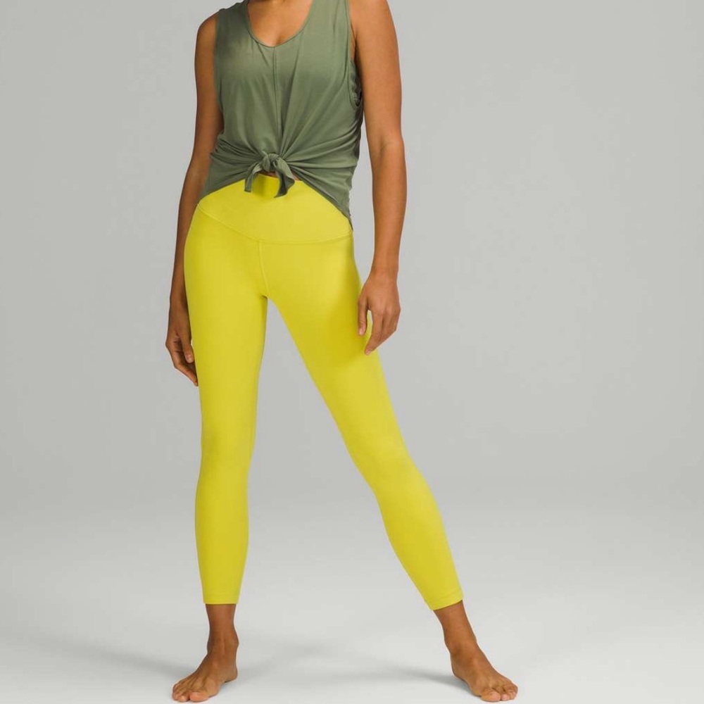 Lululemon Align High-Rise Pant 25" Yellow Serpentine Size 2